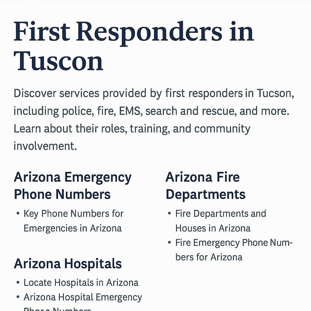 First Responders in Tucson Arizona First Responders in Tucson Arizona
