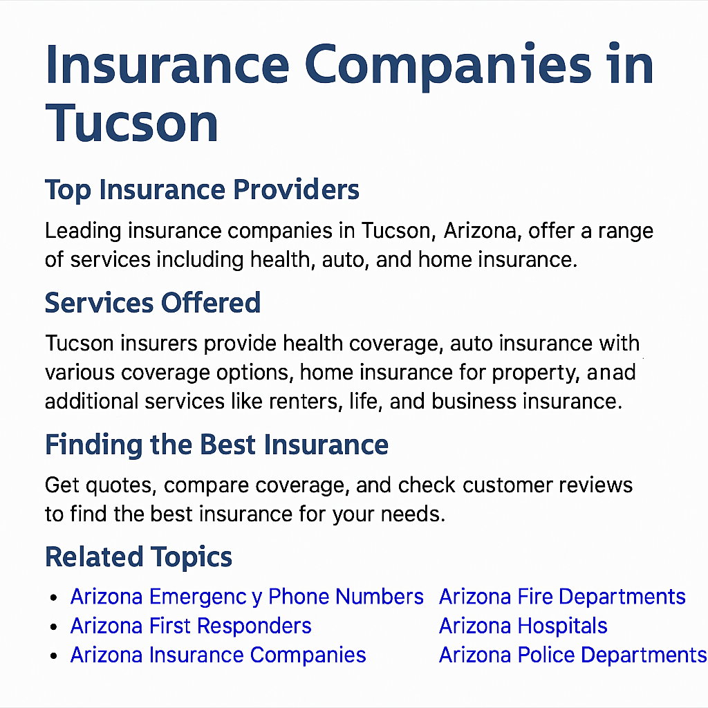 Insurance Companies in Tucson
