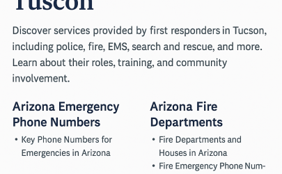 First Responders in Tucson Arizona
